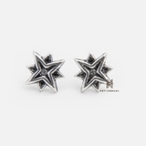 E STUD SPARKLE STAR GEM OXIDIZED
