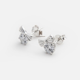 E STUD BOW BIG SINGLE GEM