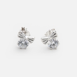 E STUD BOW BIG SINGLE GEM