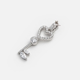 P HEART KEY GEM