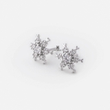E STUD SNOW FLAKE MULTI GEM