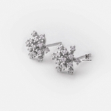 E STUD SNOW FLAKE MULTI TINY GEM