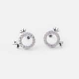 E STUD KING FISH CIRCLE GEM