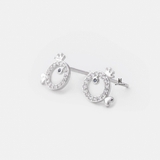 E STUD KING FISH CIRCLE GEM