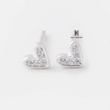 E STUD TINY HEART GEM