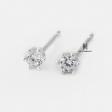E STUD 6 PRONGS 2.5MM GEM