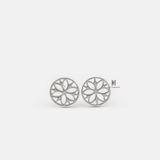 E STUD CIRCLE FLOWER SLEEK