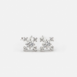 E STUD BIG SQUARE GEM AND 4 CIRCLE GEM