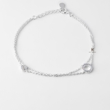 BRA DOUBLE CIRCLE GEM DOUBLE CHAIN