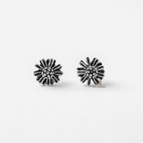 E STUD 3D DAISY OXIDIZE