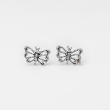 E STUD BUTTERFLY OXIDIZE