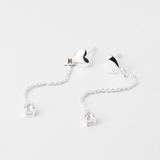 E STUD TINY HEART DROP GEM