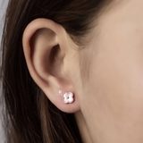 E STUD SMALL MOTHER OF PEARL SPECIAL CLOVER AND BALL
