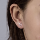 E STUD CUTE RABBIT TINY GEM EAR