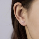 E STUD HEART ART TINY GEM