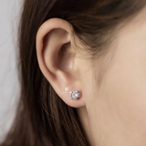 E STUD CAT CIRCLE GEM