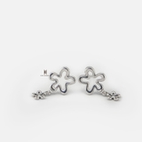 E STUD BIG FLOWER SHAPE DROP MINI FLOWER
