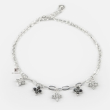 BRA OVAL CHAIN TRIPLE CZ GEM SQUARE CLOVER LEAF AND DOUBLE SQUARE BLACK V2
