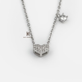 N BUBBLE HEART GEM AND SINGLE SQUARE GEM