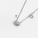 N BUBBLE HEART GEM AND SINGLE SQUARE GEM