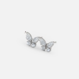 E STUD BUTTERFLY CRYSTAL STONE