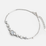 BRA HEART CRYSTAL STONE TRIPLE TINY BUTTERFLY AND PEARL LINE