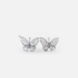 E STUD BUTTERFLY CRYSTAL STONE