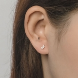 E STUD DOUBLE MINI LEAF GEM