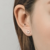 E STUD CIRCLE BUBBLE HEART