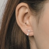 E STUD BIG BOW DROP GEM
