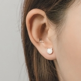 E STUD OPAL CAT RAINBOW STONE