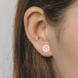 E STUD CIRCLE FLOWER SLEEK