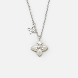 N SPECIAL CLOVER NATURAL WHITE ABALONE STONE AND SMALL BLING STAR