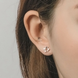 E STUD BUTTERFLY GEM AND PEARl