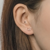 E STUD LINE BUTTERFLY GEM