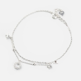 BRA DOUBLE SHORT LINE CIRCLE GEM AND DOUBLE GEM