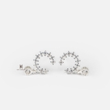 E STUD MOON MULTI GEM AND DROP GEM