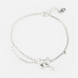 BRA SWEET AND HAMMER CHAIN BIG HEART GEM BOW DROP BLING STAR