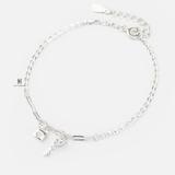 BRA LOCK KEY HEART GEM