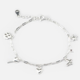 BRA MICRO CLIP BUBBLE CLOVER KEY HEART BUTTERFLY STAR CHARMS