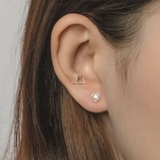 E STUD HEART AND GEM HEART