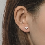 E STUD HEART GEM
