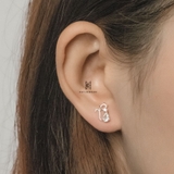 E STUD CAT DROP SHAPE GEM TAIL