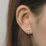 E STUD ANGEL WINGS KEY GEM