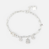 BRA BIG HOLO DROP DOUBLE COIN AND BUTTERFLY CHARM