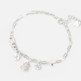 BRA BIG HOLO DROP DOUBLE COIN AND BUTTERFLY CHARM