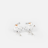 E STUD RABBIT MOON LAUREL OPAL STONE DROP DOUBLE TAG