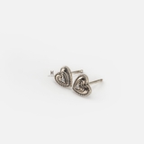 E STUD THE HEART GEM OXIDIZE