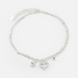 BRA DOUBLE LINE BUBBLE HEART AND HEART TINY GEM