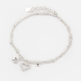 BRA DOUBLE LINE BUBBLE HEART AND HEART TINY GEM